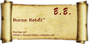 Bucsa Bató névjegykártya